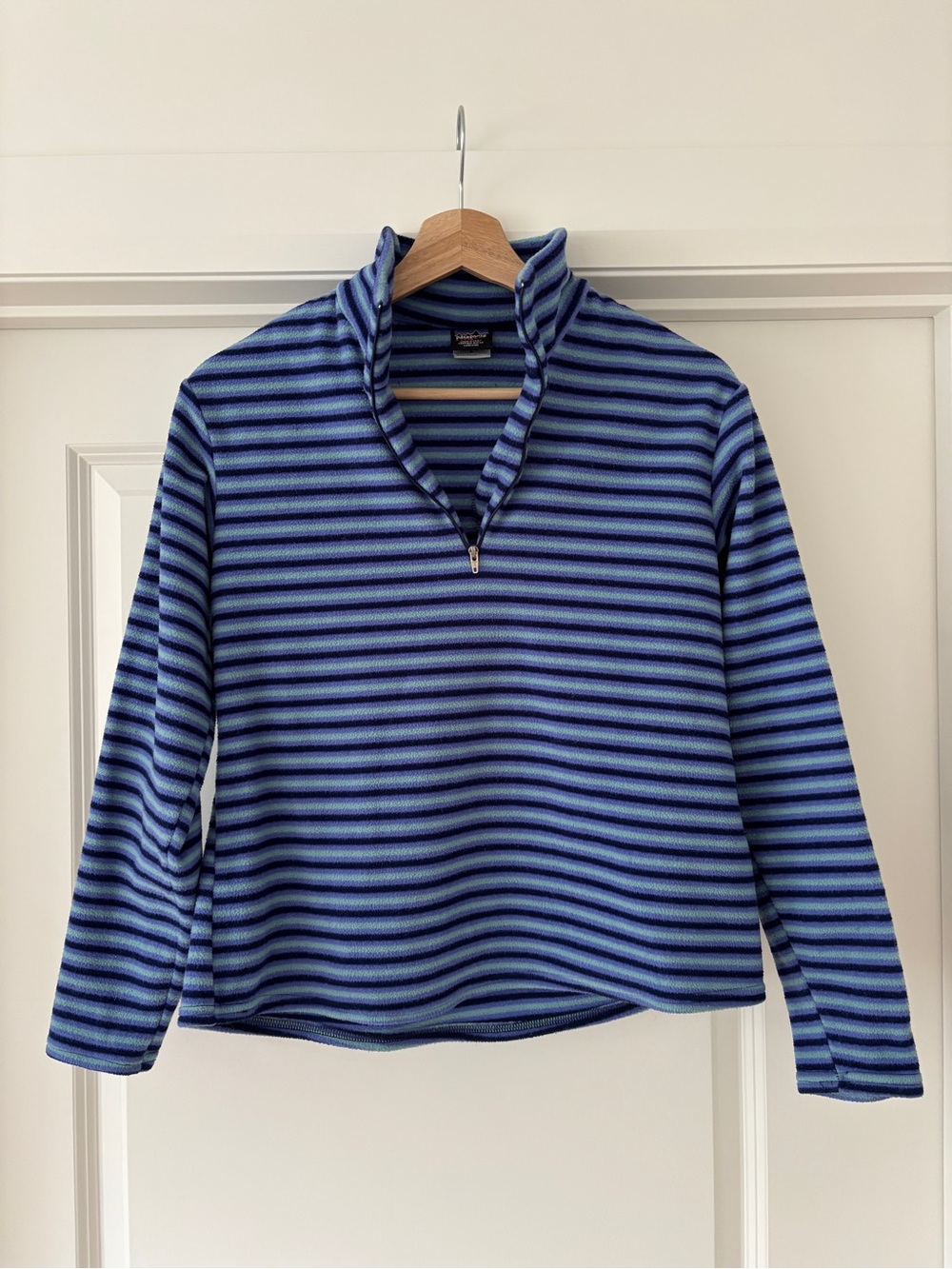 awesome vintage Patagonia Capilene striped fleece quarter zip